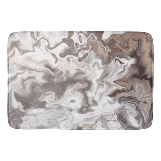 Faux Marble Abstract Bath Mat (Front)