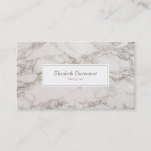 Faux Marble Alabaster Taupe Tan Modern Business Card