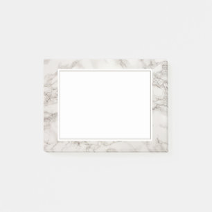 Faux Marble Alabaster Taupe Tan Modern Post-it Notes