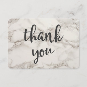 Faux Marble Alabaster Thank You Card