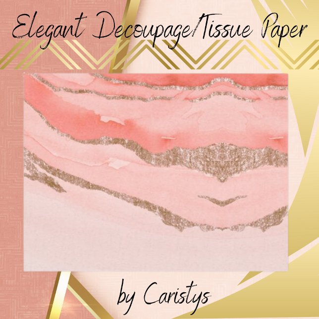 Faux Marble Rose Gold Wrapping, Decoupage, Craft Tissue Paper (Creator Uploaded)