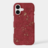 Faux marble-ruble-red gold accents