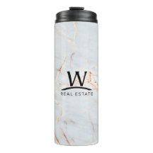 Faux Marble Thermal Tumbler