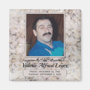 Faux Marbled Custom Memorial Keepsakes Magnet