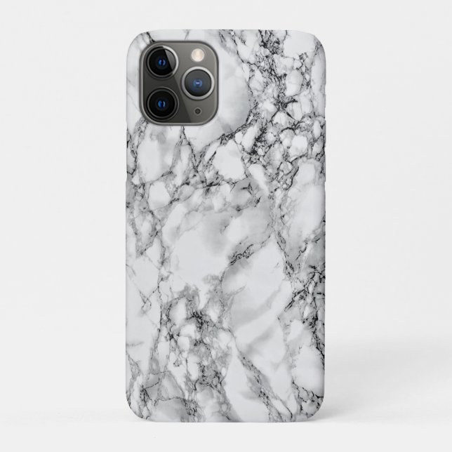 Faux Marbre blanc coque iphone (Dos)