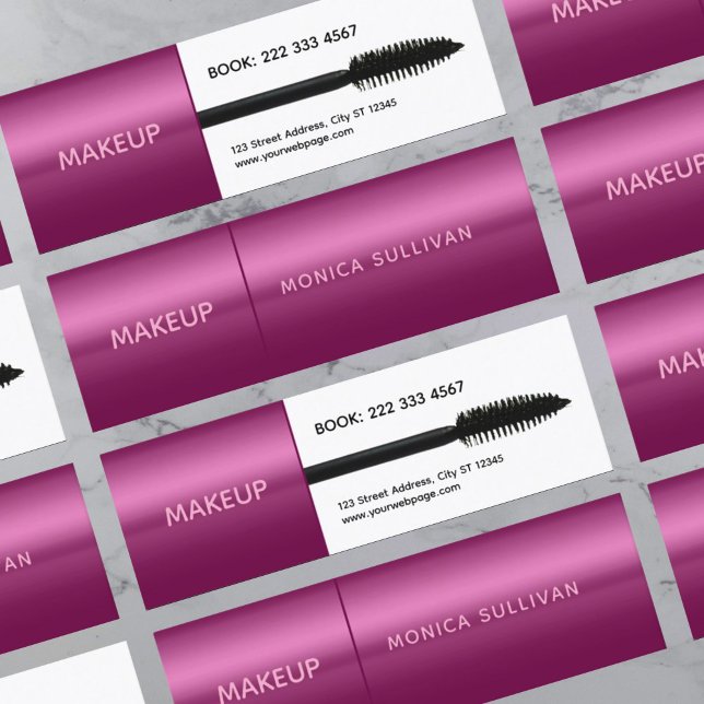 Faux mascara brush makeup artist mini business card (Creator Uploaded)