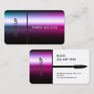 Faux mascara brush makeup Business Card