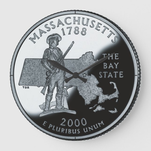 Faux Massachusetts State Quarter Clock (Front)