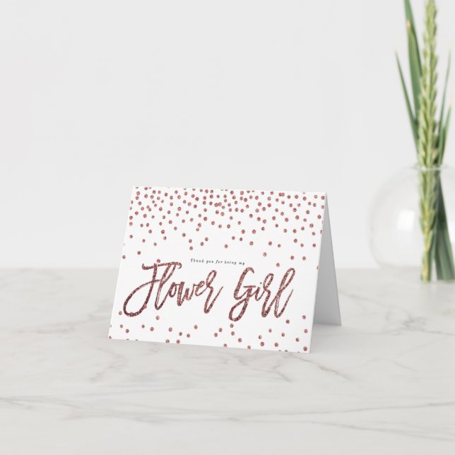 faux merci d'être ma carte de fille de fleurs (Devant)