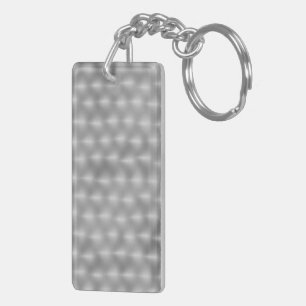 Faux Metal - Brushed Steel Keychain