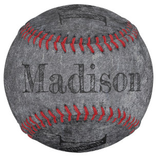 Faux Metal custom monogram softball