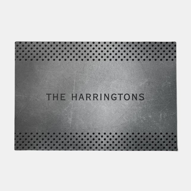 Faux Metal custom name door mats (Front)