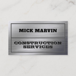 Faux metal texture strong style business card
