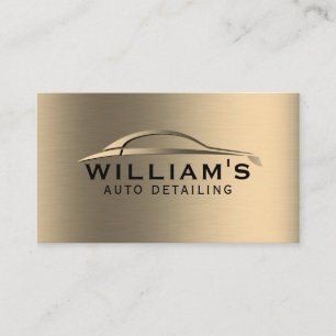 Faux metallic automotive  business card