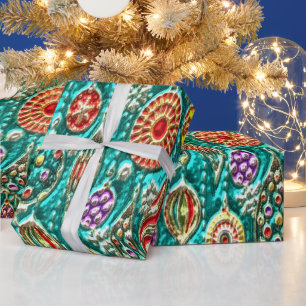 Faux Metallic Bulb Pattern Glossy wrapping paper