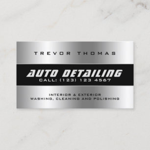 Faux metallic frame business card