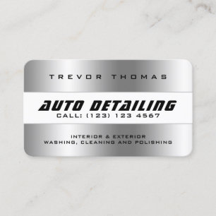 Faux metallic frame business card