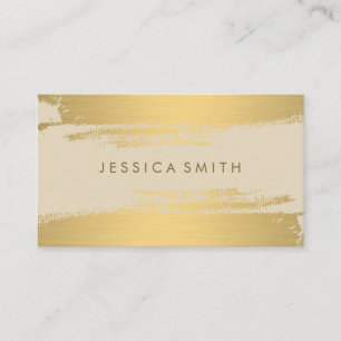 Faux Metallic Gold Brushed Business Card