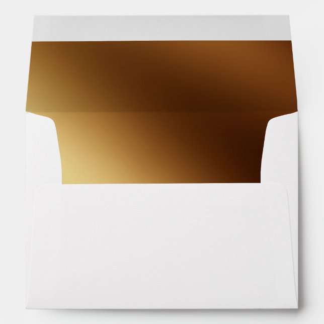 Faux-Metallic Gold Ombre Inside Return Address Envelope (Back (Bottom))