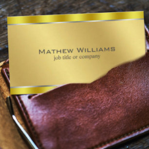 Faux Metallic Gold QR Code Minimalist  Business Card