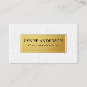 Faux Metallic Gold with Subtle Wavy Pattern Business Card