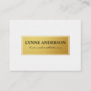 Faux Metallic Gold with Subtle Wavy Pattern Business Card