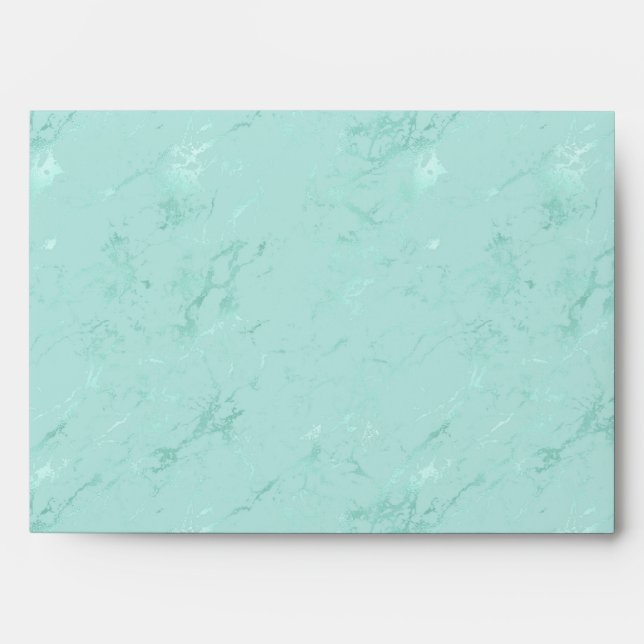 Faux Metallic Marble Pastel Elegant Modern Chic Envelope (Front)