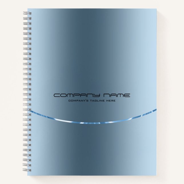 Faux Metallic Stainless Steel Look Notebook (Front)