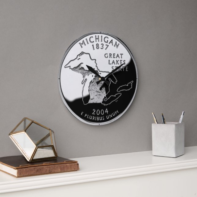 Faux Michigan State Quarter Clock (Office)