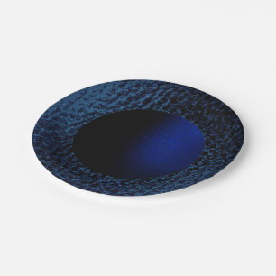 Faux Midnight blue paper plates-Design 2 Plate