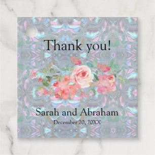 Faux Mother of Pearl Favour Tags