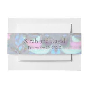 Faux Mother of Pearl invitation Belly Bands Band