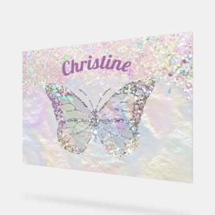 faux nacre butterfly acrylic sign