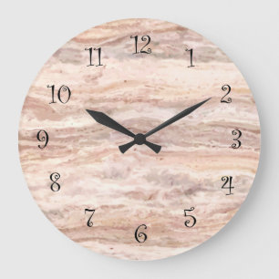Faux Naturelles Pierre Granit Cuisine Mur Horloge