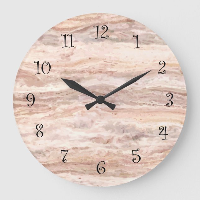 Faux Naturelles Pierre Granit Cuisine Mur Horloge (Recto)