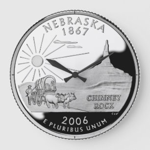 Faux Nebraska State Quarter Clock