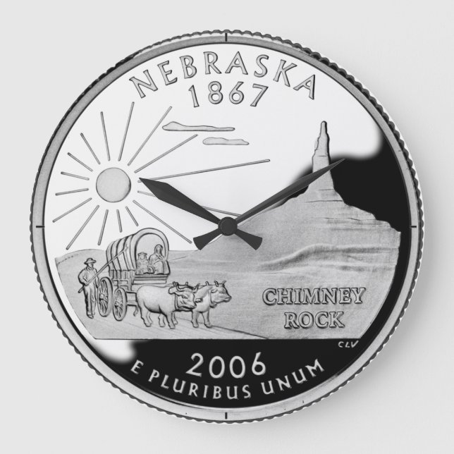 Faux Nebraska State Quarter Clock (Front)