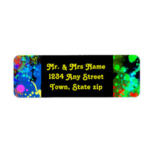 Faux, Neon Paint Splatter, Custom