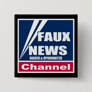 Faux News 2 Inch Square Button