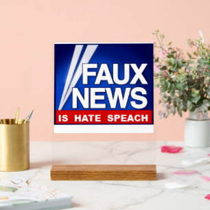 Faux News Acrylic Sign