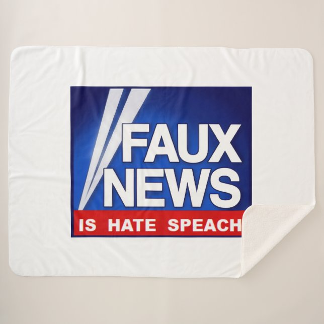 Faux News Sherpa Blanket (Front (Horizontal))