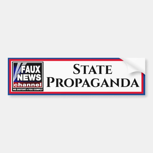 Faux News "State Propaganda" Bumper Sticker (Front)