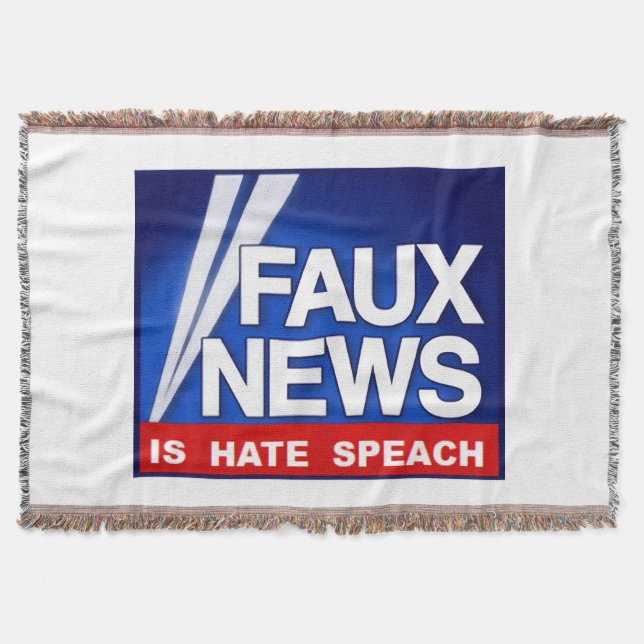 Faux News Throw Blanket (Front)