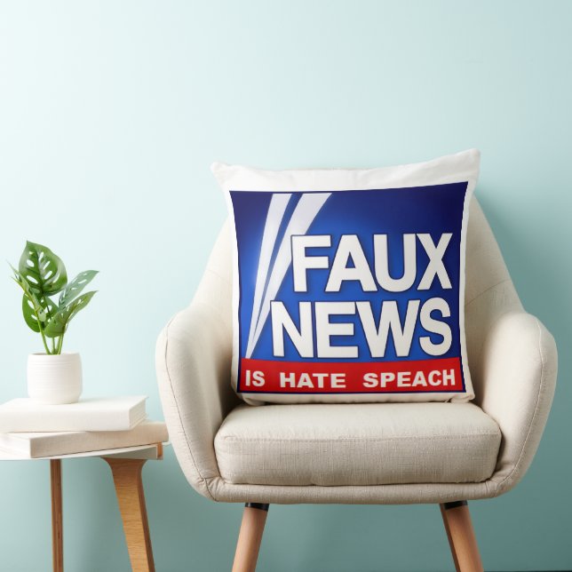 Faux News Throw Pillow (Chair)