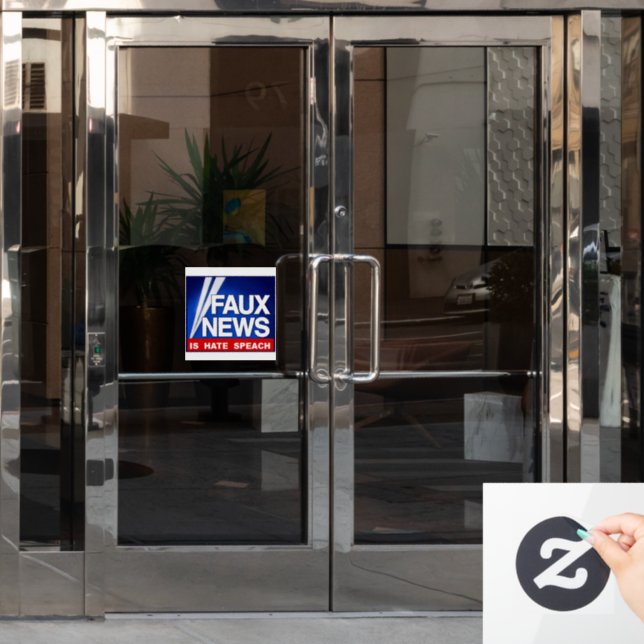 Faux News Window Cling (Office Door)