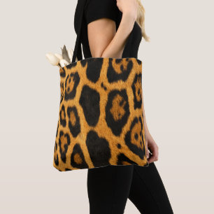 Faux Ocelot Skin All Over Print Tote Bag