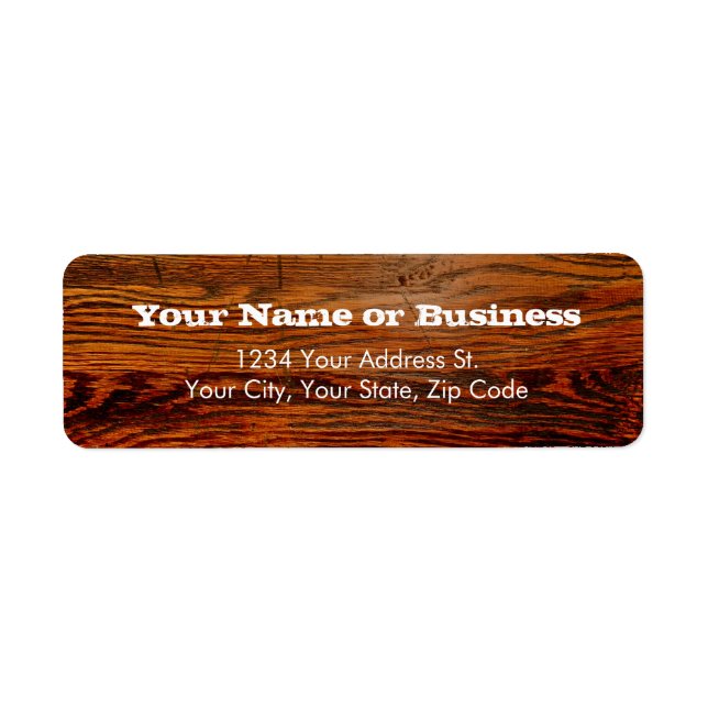 Faux Oiled Wood Plank Personalized Custom (Front)