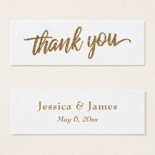 Faux or Glitter Script Merci Cadeau de Mariage