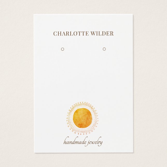 Faux Orange Gold Foil Circle Elevage Cartes d'affi (Devant)