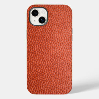 Faux Orange Leather. Personalized iPhone Case